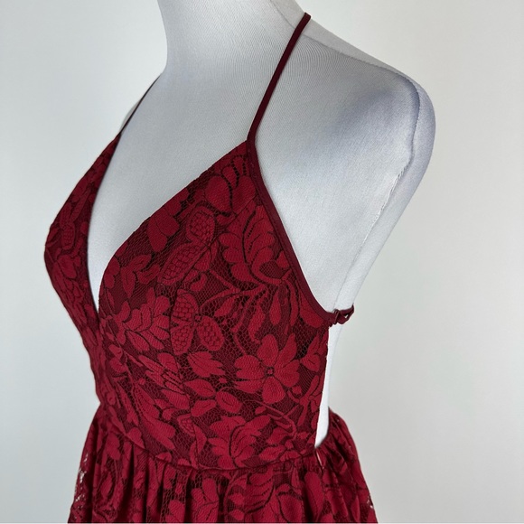 NBD X Revolve Red Lace Get Out Dress Medium - Picture 10 of 16